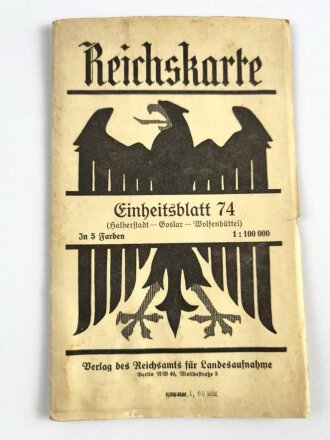 Reichskarte, Einheitsblatt 74, Halberstadt - Goslar - Wolfenbüttel