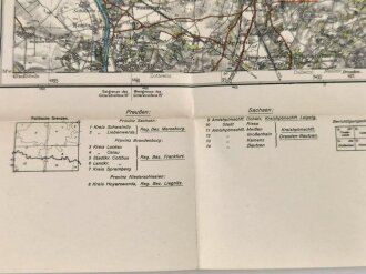 Karte des Deutschen Reiches, Großblatt 89, Finsterwalde- Großenhain - Kamenz, Maße: 72 x 83 cm