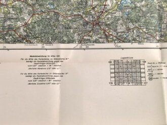 Karte des Deutschen Reiches, Großblatt 89, Finsterwalde- Großenhain - Kamenz, Maße: 72 x 83 cm