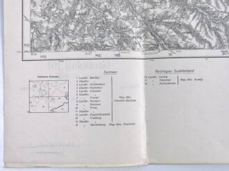 Karte des Deutschen Reiches, Großblatt 101, Umgebung von Dresden, Maße: 72 x 83 cm