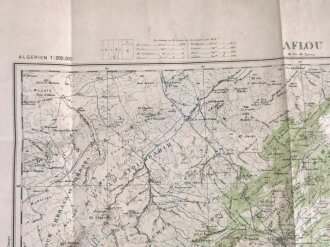 Afrikakorps, Deutsche Karte von Algerien 1941...