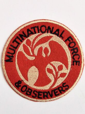 UNO, Ärmelabzeichen Beobachtertruppe " Multinational Force & Observers " Durchmesser 80mm