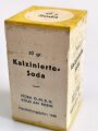 Pack "50 gr. Kalzinierte Soda"" datiert 1940