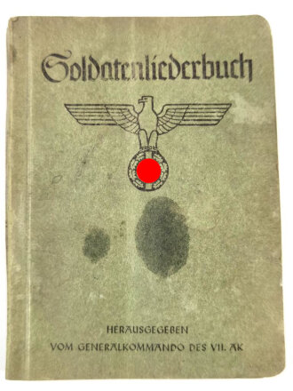 "Soldatenliederbuch" Herausgegeben von Generalkommando des VII.AK 1942  mit 190 Seiten