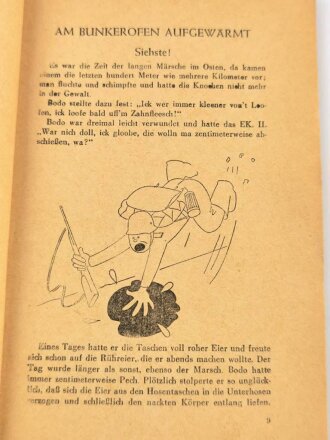 VB-Feldpost 4. Folge, "Landser lachen"- Fronthumor dieses Krieges, 96 Seiten, 1944 datiert, stark gebraucht