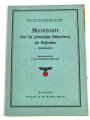 "Merkblatt über die zollamtliche Behandlung der Reisenden" herausgegeben im Reichsfinanzministerium, datiert 1937, 56+ Seiten