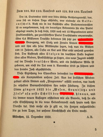 Alfred Rosenberg "Das Parteiprogramm - Wesen, Grundsätze und Ziele der NSDAP" 64 Seiten, gebraucht