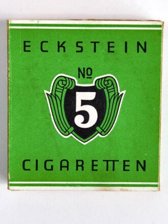 Pack "Eckstein No 5 " Zigaretten, ungeöffnet, Steuerbanderole mit Hakenkreuz