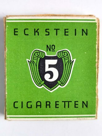 Pack "Eckstein No 5 " Zigaretten, ungeöffnet, Steuerbanderole mit Hakenkreuz