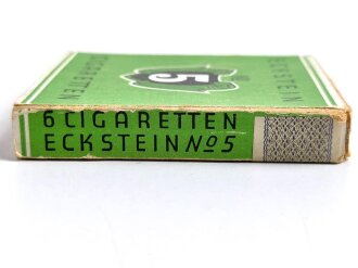 Pack "Eckstein No 5 " Zigaretten, ungeöffnet, Steuerbanderole mit Hakenkreuz