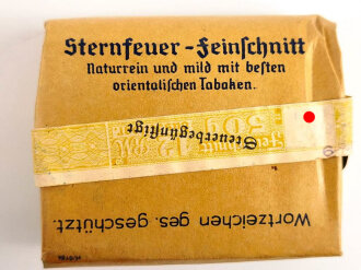 Pack " Sternfeuer" Tabak, ungeöffnet, Steuerbanderole mit Hakenkreuz