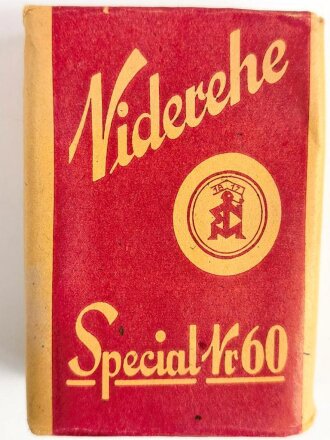 Pack "Niderehe Special Nr.60 " Tabak, ungeöffnet, Steuerbanderole mit Hakenkreuz