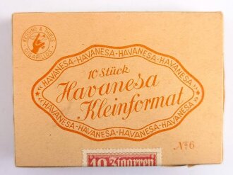 Pack "Havanesa" Zigarren , ungeöffnet, Steuerbanderole mit Hakenkreuz