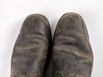 Paar Stiefel für Unteroffiziere und Offiziere der Wehrmacht. Getragen, ungereinigt, Sohlenlänge 29cm