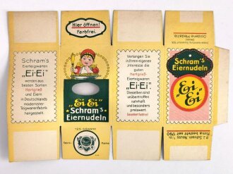 Verpackung " Schram´s Eiernudeln " Maße 18,5 x 27cm, ungebrauchtes Firmenmuster