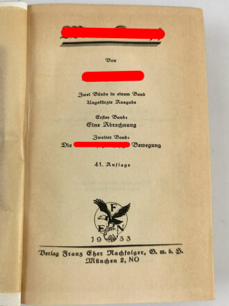 Adolf Hitler " Mein Kampf"  Volksausgabe Ganzleinen 1933, gebraucht