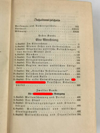 Adolf Hitler " Mein Kampf"  Volksausgabe Ganzleinen 1933, gebraucht