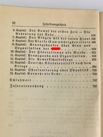 Adolf Hitler " Mein Kampf"  Volksausgabe Ganzleinen 1933, gebraucht