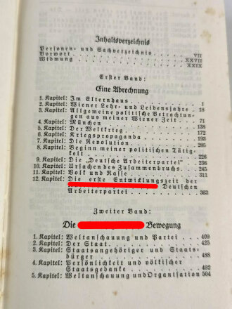 Adolf Hitler " Mein Kampf"  Volksausgabe Ganzleinen 1940, im Schutzumschlag, gebraucht