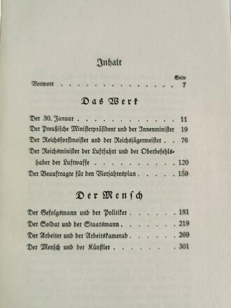 "Hermann Göring - Werk und Mensch", München, 19418, 349 Seiten