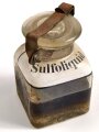 "Sulfoliquid" Flasche, ungereinigt. Gehört ins Bodenfach des "Veterinär Arzneikasten 18/27" der Wehrmacht