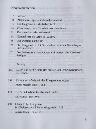 "Das Kriegsende 1945 im nördlichen Oberschwaben...