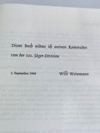 "Die 101. Jäger-Division" ca. 656 Seiten, DIN A5, gebraucht