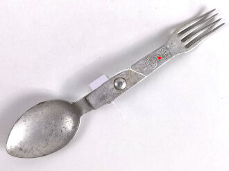 Gabel/ Löffel Komination Wehrmacht aus Aluminium, datiert 1940