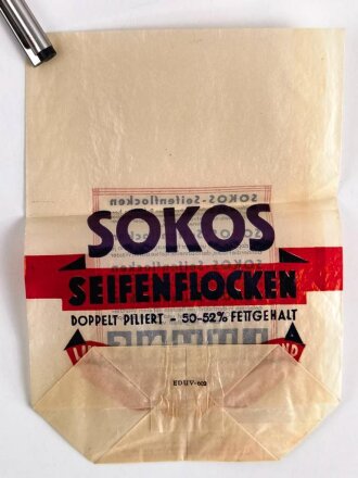 Leere Packung " SOKOS Seifenflocken"