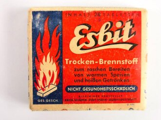 Pack " Esbit Trocken Brennstoff" Erich Schumm Murrhardt ( ab 1943 ), ungeöffnet