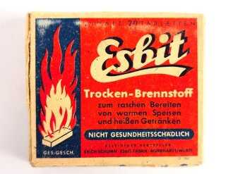 Pack " Esbit Trocken Brennstoff" Erich Schumm Murrhardt ( ab 1943 ) , ungeöffnet