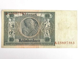 Reichsbanknote 10 Reichsmark aus der Zeit des 2.Weltkrieg