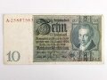 Reichsbanknote 10 Reichsmark aus der Zeit des 2.Weltkrieg