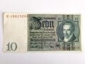 Reichsbanknote 10 Reichsmark aus der Zeit des 2.Weltkrieg