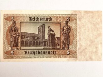 Reichsbanknote 5 Reichsmark aus der Zeit des 2.Weltkrieg