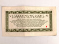 Verrechnungsschein für die deutsche Wehrmacht,  Eine Reichsmark, datiert 1944