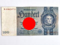 Reichsbanknote 100 Reichsmark aus der Zeit des 2.Weltkrieg