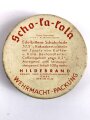 Scho-ka-kola Dose Wehrmacht Packung datiert 1941, leer, lässt sich nicht öffnen