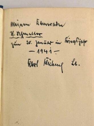 Zöberlein "Der Glaube an Deutschland" datiert 1940, 890 Seiten, DIN A5 mit Widmung, gebraucht