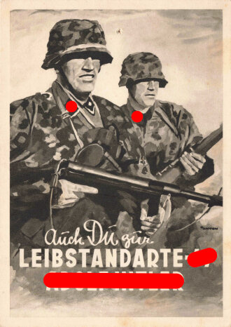 Ansichtskarte "auch Du zur Leibstandarte-SS Adolf...