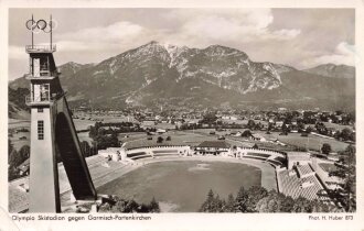Ansichtskarte "Olympia Skistadion gegen Garmisch-...