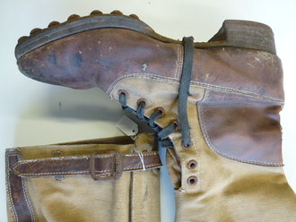 Paar Tropenstiefel Luftwaffe. Zusammengehöriges, ungereinigtes Paar