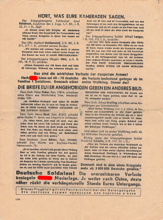 Flugblatt der russischen Armee: "Hitler treibt euch...