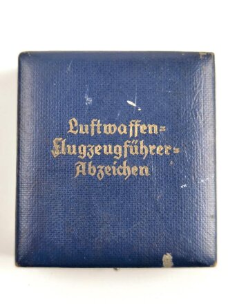 Etui zum Flugzeugführerabzeichen der Luftwaffe, gebrauchtes Stück