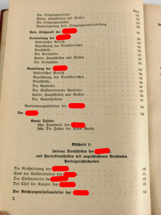 Organisationsbuch der NSDAP, 5.Auflage 1938, 592 Seiten,  gebraucht