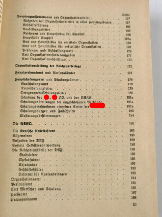 Organisationsbuch der NSDAP, 5.Auflage 1938, 592 Seiten,  gebraucht