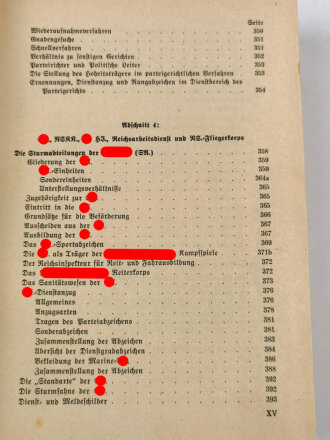 Organisationsbuch der NSDAP, 5.Auflage 1938, 592 Seiten,  gebraucht