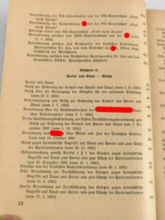 Organisationsbuch der NSDAP, 5.Auflage 1938, 592 Seiten,  gebraucht