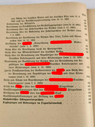 Organisationsbuch der NSDAP, 5.Auflage 1938, 592 Seiten,  gebraucht