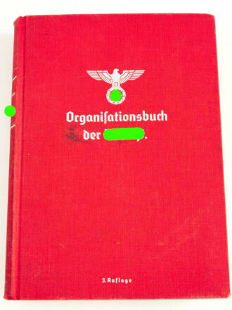 Organisationsbuch der NSDAP, 3.Auflage 1937, 556 Seiten,  gebraucht